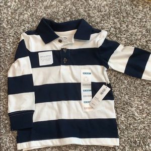 Navy blue and white old navy boys long sleeve